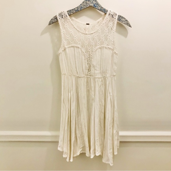 Free People Fiesta Dress XS white crochet lace - Picture 2 of 13